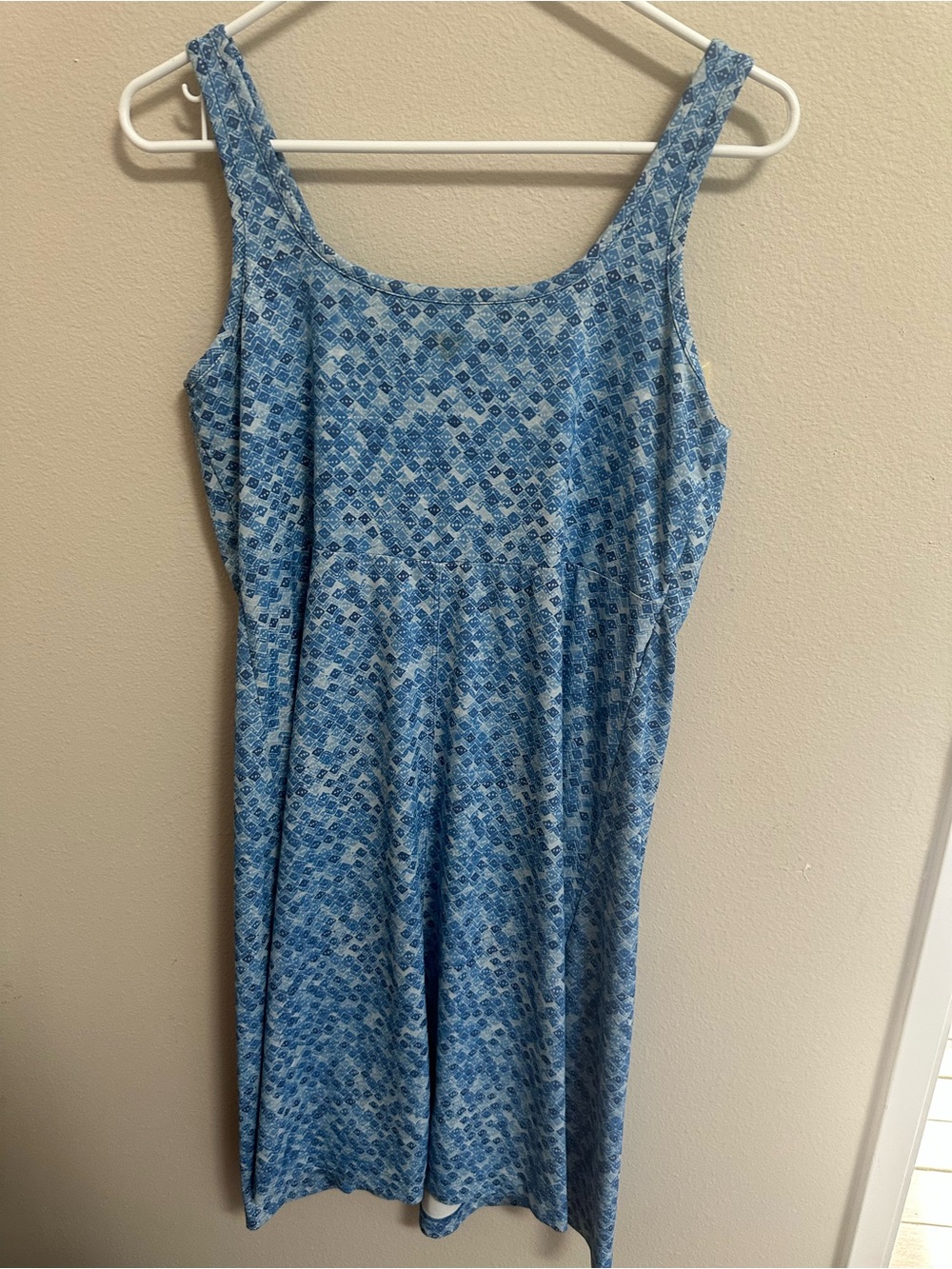 Columbia Omni-Freeze Cooling Tank Dress Blue Geometric M